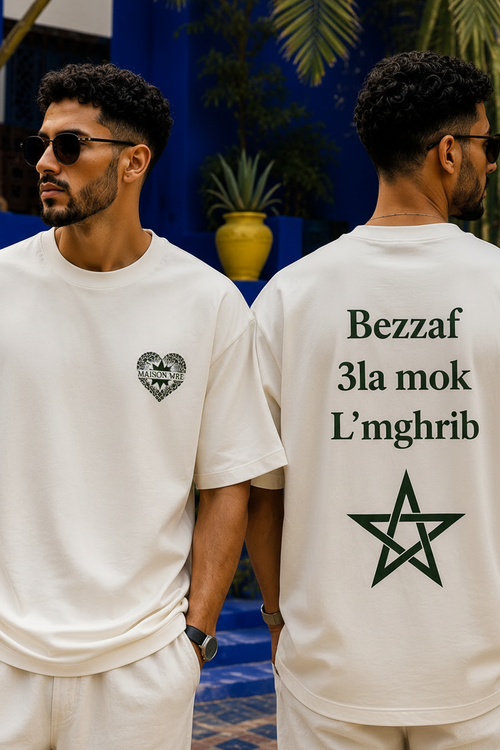 Bezzaf 3la mok L’mghrib – T-shirt Oversize Homme